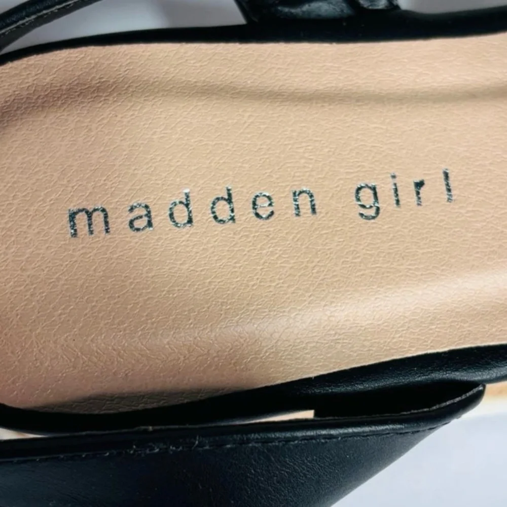 🧸 Madden Girl | NWOT • Steadyy Black Cork Platform Sandals with Ankle Strap - Picture 9 of 11